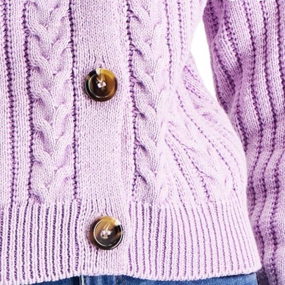 NWT Hooked Up by IOT Cable-Knit Cardigan - Picture 3 of 4